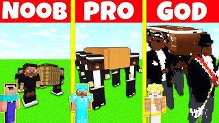 Minecraft Battle: NOOB vs PRO vs GOD: COFFIN DANCE HOUSE BUILD CHALLENGE \/ Animation