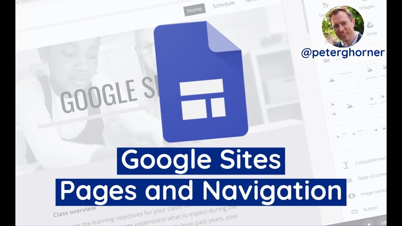 Google Sites - Add pages and navigation