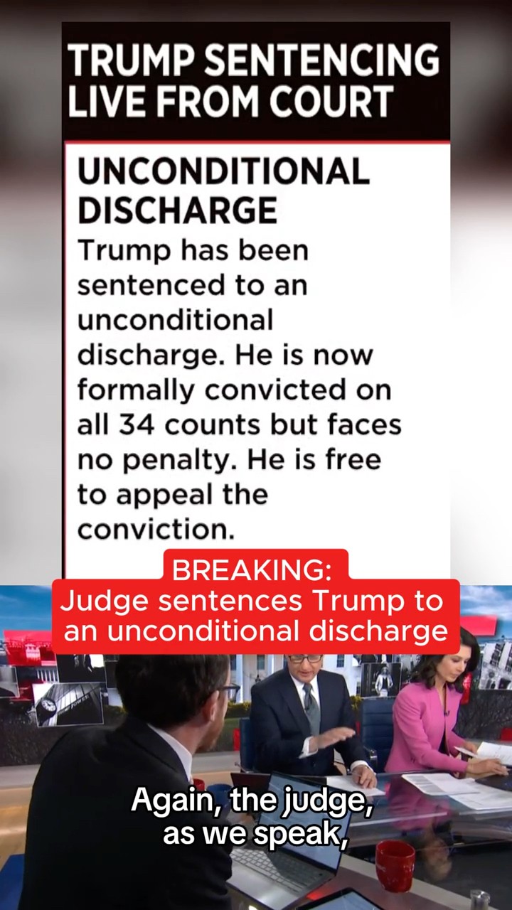 Judge sentences Trump to an unconditional discharge
