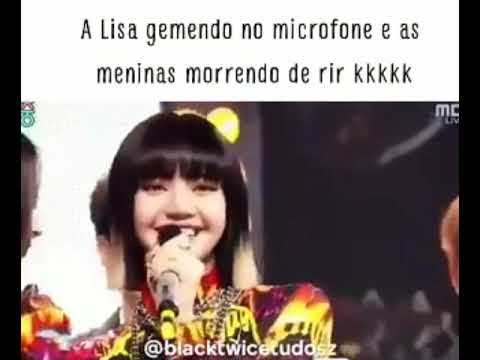 🧁A Lisa gemendo do microfone e as meninas morrendo de rir kkkkk 🧁😂