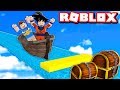 CONSEGUIMOS UM BARCO VOADOR PRA PEGAR O TESOURO DO ROBLOX!!