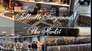 Flea Market Shop with me, Belleville Fairgrounds flea market 😍