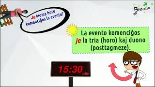 4 2As horas em Esperanto horoj