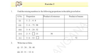 Class 7 | Maths | Chapter 6 – Ratio - Applications | Exercise -2 (6.2) Solutions | Telangana Board |
