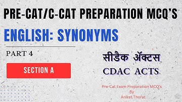 CDAC | Pre-Cat/C-CAT Preparation MCQ