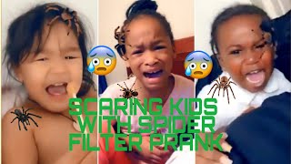 Scary Spider Prank Scaring Kids With Snapchat Filter Orlan Terol Tv