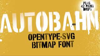 Autobahn SVG bitmap stencil font