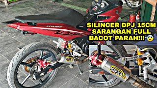 Unboxing & Tes Suara Silincer Knalpot DPJ 15cm di Yamaha MX KING 177cc!!! 🔥🔥🔥