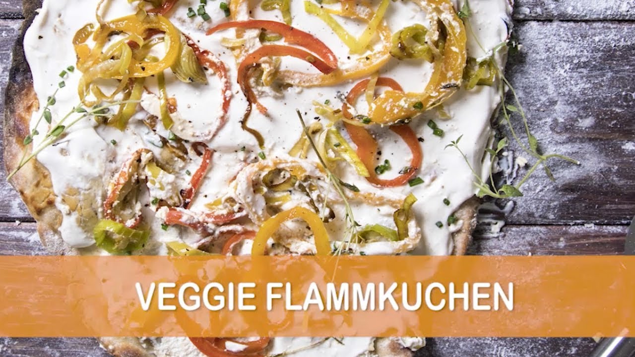 Rezept: Veggie Flammkuchen - YouTube