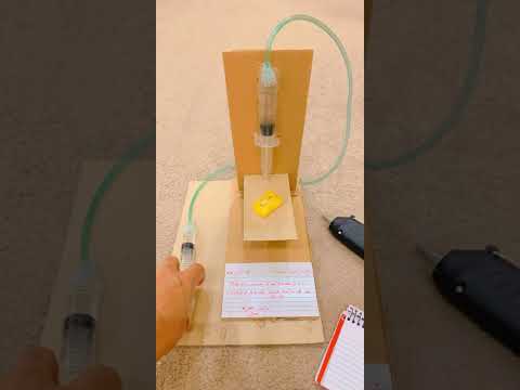 تجربة المكبس الهيدرليكي مبدأ باسكال المعلم بندر المطيري