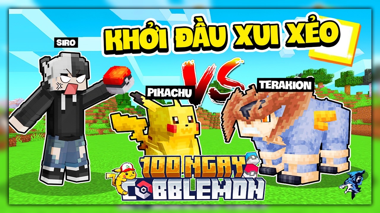 Siro 100 Ngày Cobblemon #1 ! Khởi Đầu Xui Xẻo Để Xổng Mất Tứ Thánh Kiếm Sĩ Terrakion