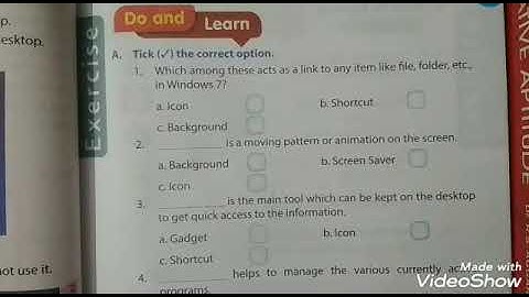 Class 4th | Chapter 4: Personalizing Windows 7 (Part 3)