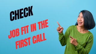 Cracking the Code: Assessing Job Fit in the First Call with Recruiters. # Jobs #opportunity