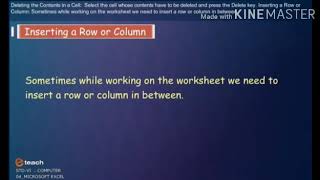 Class VII Computer-Ch-3 Editing a Worksheet Wealth