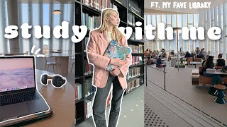 A Day at the Most Beautiful Library - Study With Me |👩🏼‍💼 Business Student