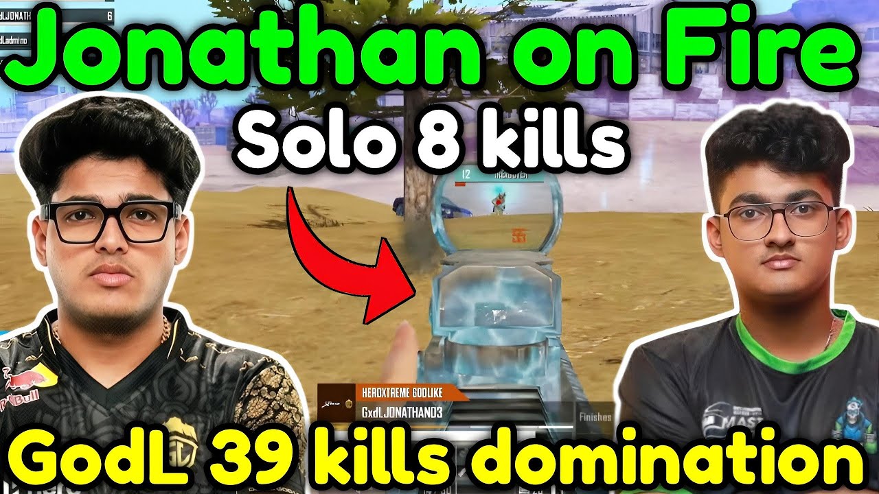 Jonathan on fire solo 8 kills 🔥 Godlike #1 39 kills domination destroy ...