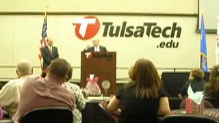 Senator Rick Brinkley speaks at Owasso District Teacher of the Year
