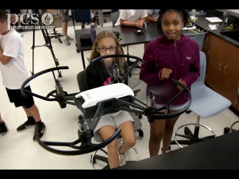 PCS Student learn to fly drones at STEM Summer Camp