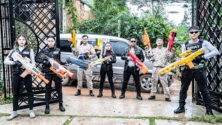 LTT Game Nerf War : Captain Warriors SEAL X Nerf Guns Fight Mr Close Group Transport Vehicle Thieves