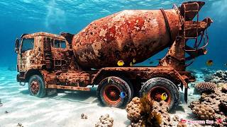 10 Years Underwater! Forgotten Cement Mixer Truck Recovered from the Deep Sea