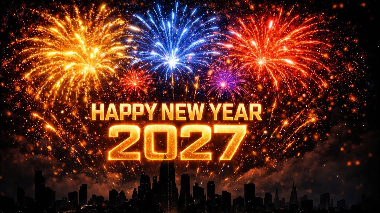 Happy New Year 2027 🎆 Cinematic 8K Fireworks Celebration | Global New Year Countdown 2027 🌍