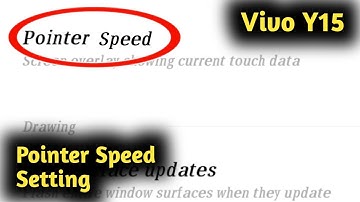 Vivo Y15 Pointer Speed Setting