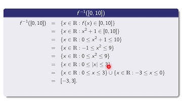 Section 4.5, part 3 Example involving inverse image