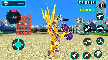 Dino Robot Car Game || Flying Robot transforming game || android gameplay