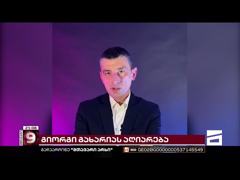 გახარიას აღიარება - ყოფილი პრემიერი ივანიშვილს ღიად უპირისპირდება