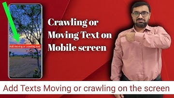 Add Texts Moving or crawling/scrolling on Mobile screen / capcut