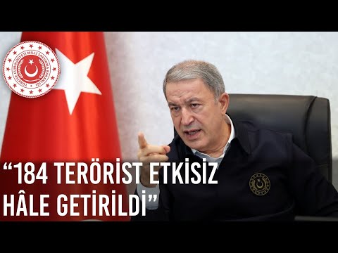 Bakan Hulusi Akar, Kara Kuvvetleri Harekât Merkezinde Konuştu: “184 Terörist Etkisiz Hâle Getirildi”