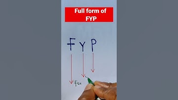 Full form of FYP.#shorts #fullform #fyp