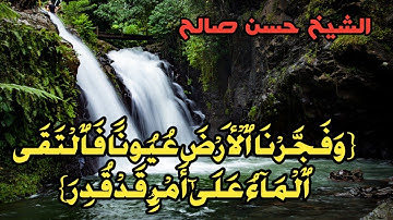 وفجرنا الأرض عيونا فالتقى الماء على أمر قد قدر حسن صالح|حسن صالح حالات واتس سورة القمر🌛