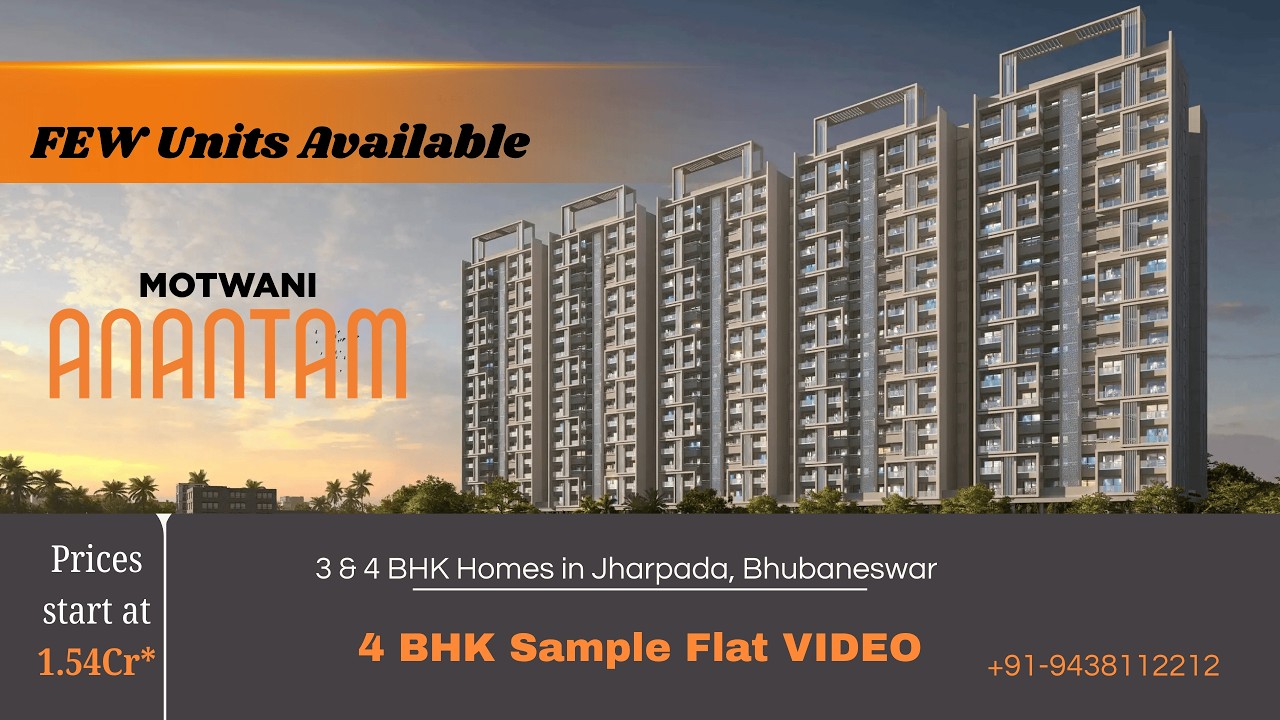Motwani Anantara Bhubaneswar Motwani 4 BHK Model Apartment Luxury Homes in Jharpada YouTube
