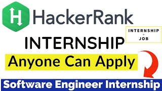 Hackerrank Software Engineer Internship Summer Internship | Any Graduate Can Apply | Internship