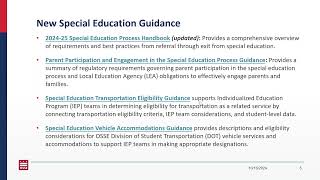 OSSE LEA Special Education Points of Contact Webinar: October 2024