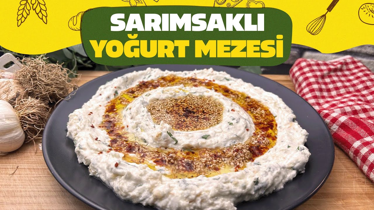 BÖYLE MEZE GÖRMEDİNİZ! 😍 Fırında Sarımsak + Susam + Yoğurt = EFSANE LEZZET