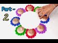 दीये से दिवाली की बहुत सुंदर रंगोली बनाये || Diwali special new easy trick rangoli designs Part 2 -