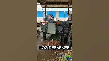 What is an equipment use to debark a log? wood debarker machine #plywood #veneermachine