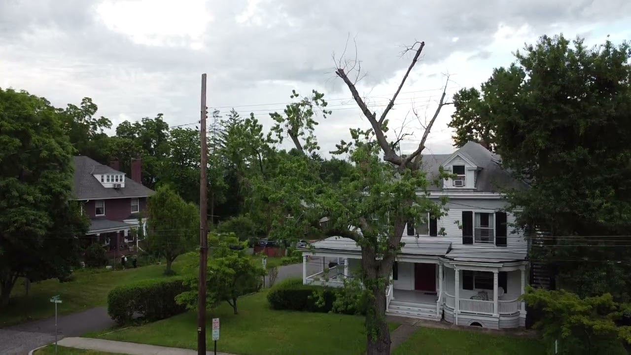 Drone footage of South Nyack