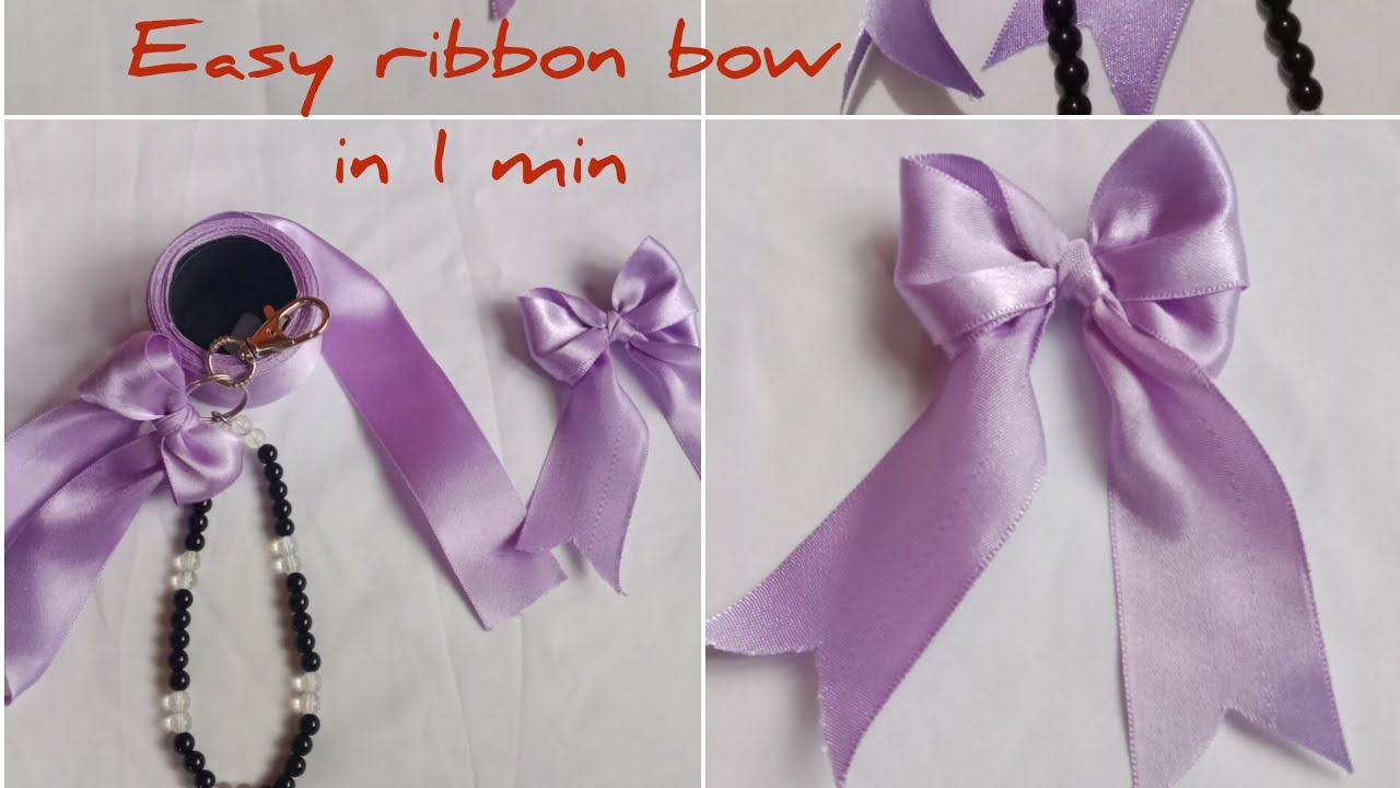 Small Ribbon Shot Easy ribbon ๐ in 1min for biggner #handmade #ribbonbows #shots # ...