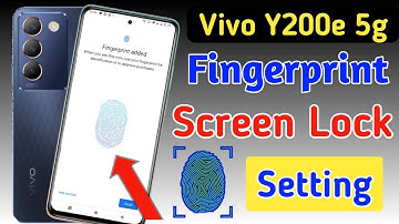 Vivo y200e 5g fingerprint screen lock | fingerprint lock setting in Vivo y200e 5g/Vivo pattern lock
