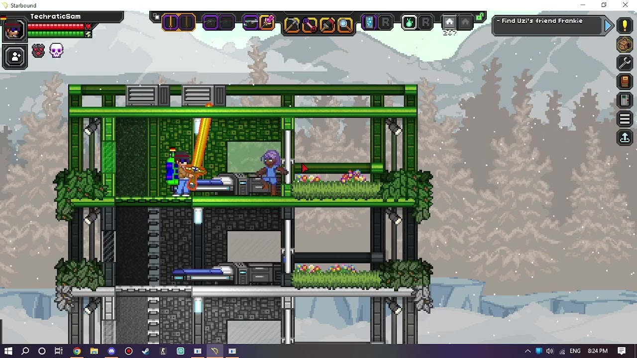Starbound NPC gets stuck on the door for 1 minute and 52 seconds