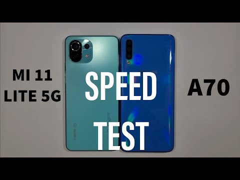 Xiaomi Mi 11 Lite 5G vs Samsung A70 Speed Test