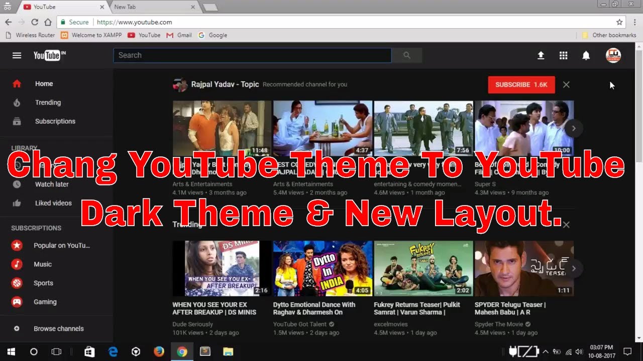 How to change the Youtube Theme - YouTube