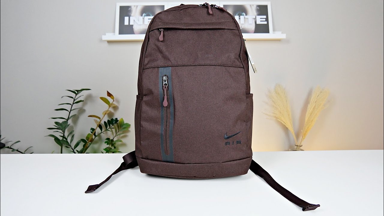 brown nike elemental backpack (21L) the Nike Air Elemental Premium Backpack is made with durable polyester material and features plenty of storage space and organization options for all of your essentials Unboxing/Reviewing The Nike Air Premium