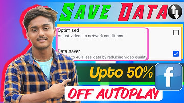 Turn Off Auto Video Play FB | Save 2X Data, Settings - चलता Video बन्द कारके डाटा Saving 🔴