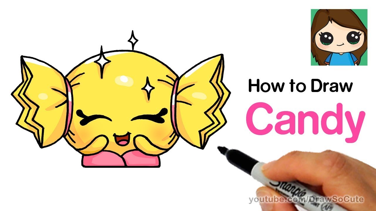 How To Draw Candy Easy Shopkins Sweet Treats Youtube