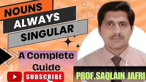 Common Grammar Mistakes in English! Confusing Nouns Singular or Plural! Nouns that look like plural