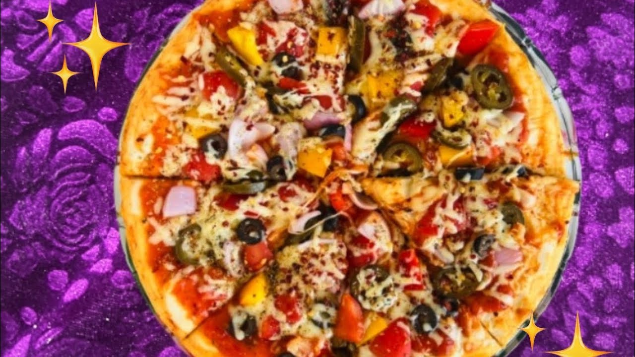 DOMINOS Style PIZZA without OVEN! 🍕Super delicious and cheesy!! 🤤✨ Mouthwatering recipe!